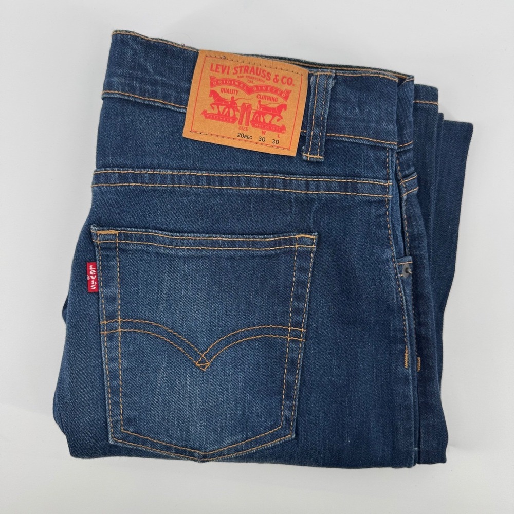 Levis 541 Athletic Fit Jeans Mens 30x30 Blue Medium Wash Tapered‎ Stretch Denim
